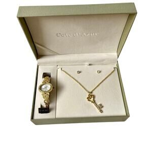 Cote d’ Azur Watch and Necklace and Earrings Set